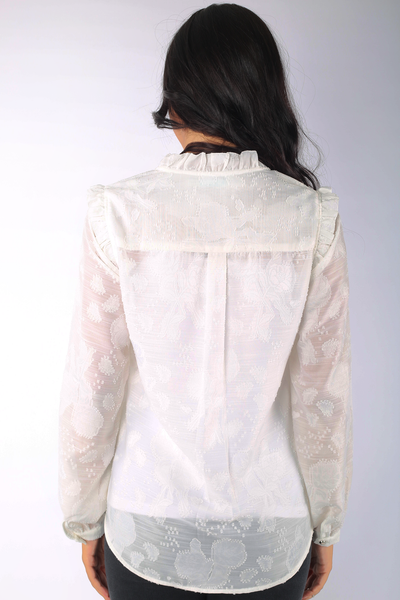 Embroidered Clip Blouse - 110020